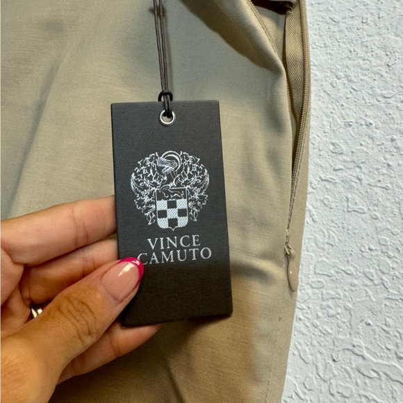 NWT Vince Camuto High Rise Tan Slacks Pants Womans 14 - Picture 7 of 8
